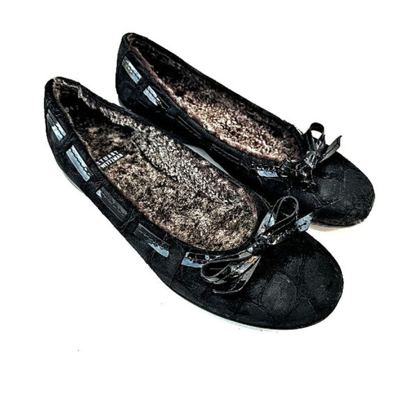STUART WEITZMAN Fleece Lined Leather Ballet Flats Sz 6 / Classic Cozy Designer - Picture 2 of 10